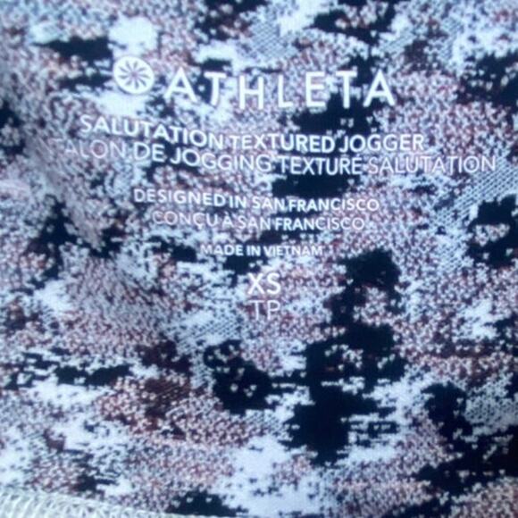 Athleta Women XS Salutation Textured Jogger Pants High Rise - Picture 2 of 3